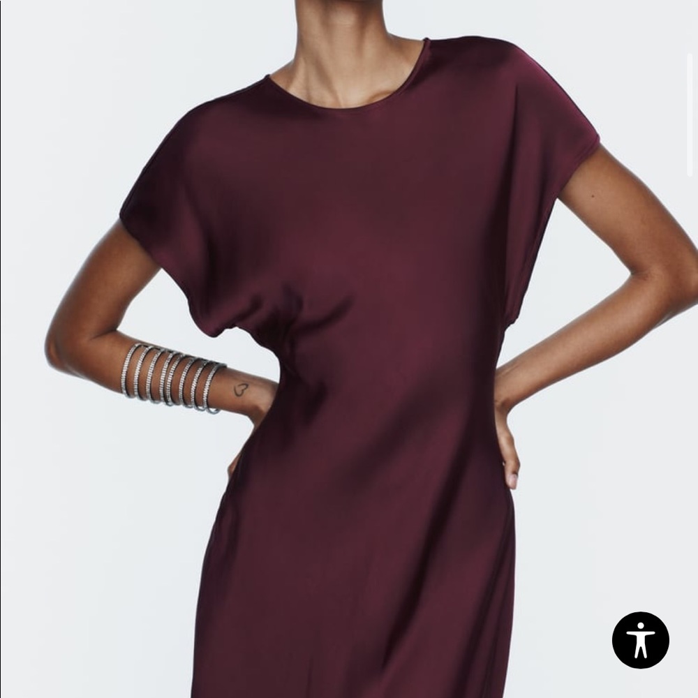 Zara Satin Effect Dress